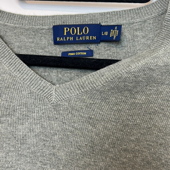 Polo Ralph Lauren men's grey long sleeve shirt size large - Picture 2 of 4